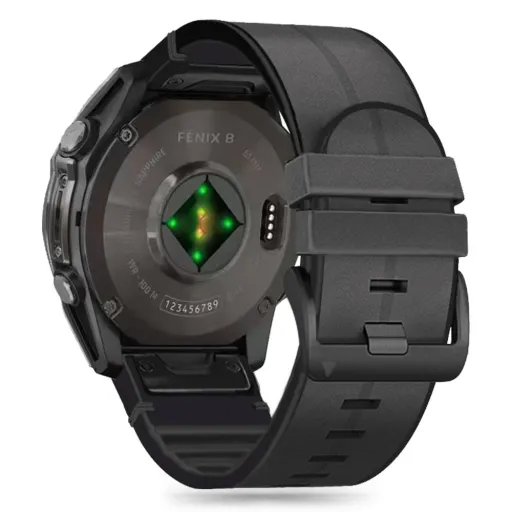 TECH-PROTECT SILICONE PU GARMIN FENIX 5 / 6 / 6 PRO / 7 / 8 (47 MM) / E FEKETE óraszíj