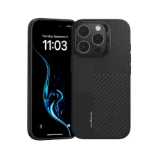 Benks Montage Mágneses Armor Pro Kevlar Tok Fém Kerettel 600D iPhone 16 Pro fekete