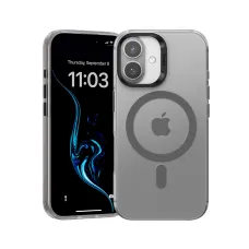 Benks Mágneses Átlátszó Páncél Tok iPhone 16-hoz szürke