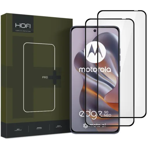 Edzett üveg Hofi Glass Pro+ 2-PACK Motorola Edge 50 Neo fekete üvegfólia