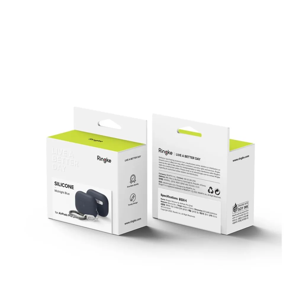 Ringke Szilikon Apple Airpods Pro 1 / 2 éjféli Kék Tok - 16