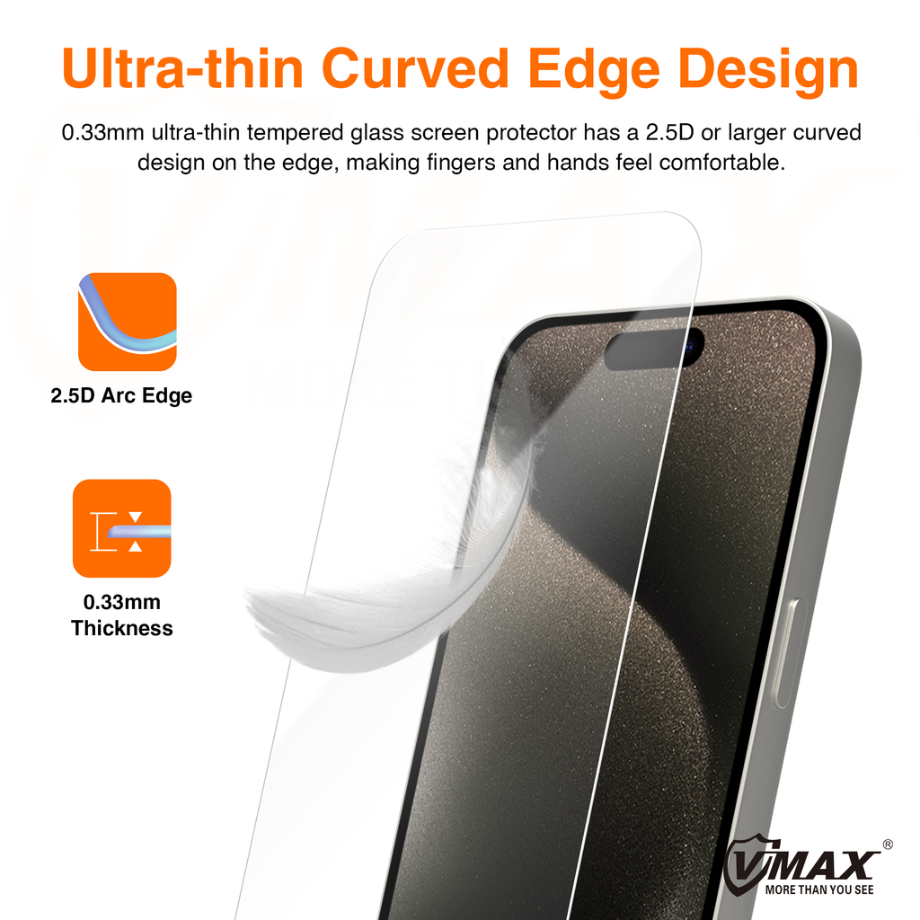 Vmax 2,5D normál tiszta üveg iPhone 16 Plus 6,7" üvegfólia - 14