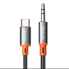 Mcdodo CA-0820 USB-C - 3.5mm AUX mini jack kábel, 1.2m (fekete)