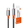 Mcdodo CA-0820 USB-C - 3.5mm AUX mini jack kábel, 1.2m (fekete) - 2. kép