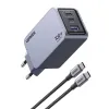 Ugreen Nexode Pro 100W hálózati töltő, GaN, USB + 2x USB-C (szürke) - 0. kép