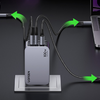 Ugreen Nexode Pro 100W hálózati töltő, GaN, USB + 2x USB-C (szürke) - 4. kép