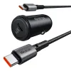 McDodo CC-7493 autós töltő kijelzővel, USB-C, 5A, 65 W + USB-C kábel 1 m 100 W (fekete) - 2. kép