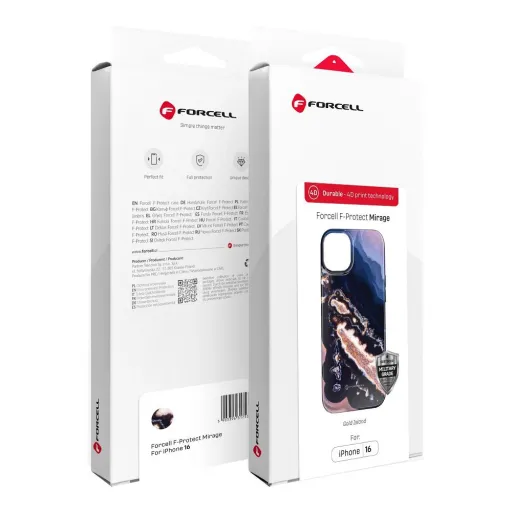 FORCELL F-PROTECT Mirage, Military Dop-Tested tok, kompatibilis MagSafe IPHONE 16 PRO aranysziget