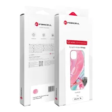 FORCELL F-PROTECT Mirage, katonai ejtésvizsgálatú tok, kompatibilis MagSafe technológiával az IPHONE 16 PLUS számára, rózsaszín márvány