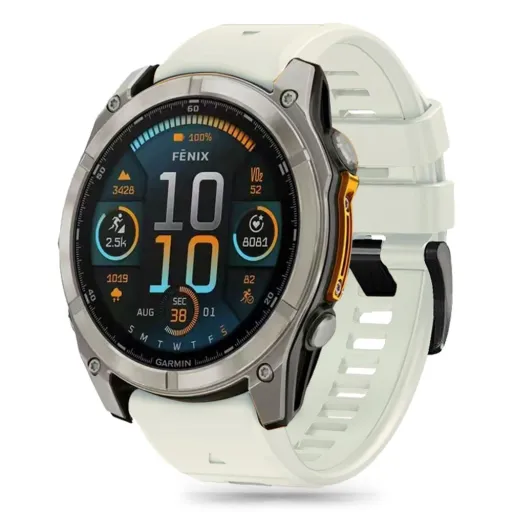 Tech-protect Silicone Line Garmin Fenix 5x / 5x Plus / 6x / 6x Pro / 7x / 8 (51 Mm) Titanium