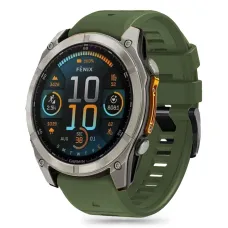 TECH-PROTECT SZILIKON SZÍJ GARMIN FENIX 5 / 6 / 6 PRO / 7 / 8 (47 MM) / E KATONAI ZÖLD