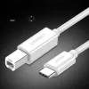 Ugreen nyomtató kábel USB-C - USB-B 480Mb/s 1m fehér (US241) - 3. kép