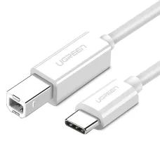 Ugreen nyomtató kábel USB-C - USB-B 480Mb/s 1m fehér (US241)