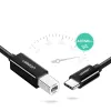 Ugreen US241 USB-C 2.0 - USB-B kábel 1 m - fekete - 3. kép