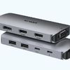 HUB 8in1 MOKiN USB-C VGA+2xHDMI (ezüst) - 1. kép