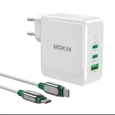 MOKiN PD140W 2C1A GaN 2xUSB-C 1xUSB-A hálózati töltő (fekete)