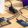 Fali töltő, Essager, ECTAC-BRB01-Z, GaN, 3xUSB-C, 2xUSB-A, AC csatlakozó, 75W (fekete) - 1. kép