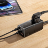 Fali töltő, Essager, ECTAC-BRB01-Z, GaN, 3xUSB-C, 2xUSB-A, AC csatlakozó, 75W (fekete) - 2. kép