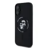 Karl Lagerfeld Liquid Silicone Karl and Choupette MagSafe tok iPhone 16 Plus-hoz Fekete - 1. kép