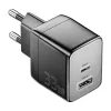 Fali töltő, Essager, ECT33W-LJB01-Z, GaN, 1xUSB-A, 1xUSB-C, 33W (fekete) - 1. kép