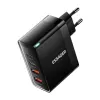 Essager ECT2CA-QYB01-Z, 2xUSB-C, 2xUSB-A, 100W hálózati töltő (fekete) - 0. kép