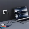BLUE STAR utazó töltő GaN 4A 65W 2 x Type C + USB A PD QC4.0 VT-43 fekete - 4. kép