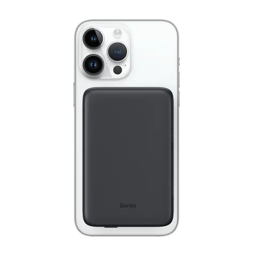 Benks Power bank 10000mAh MP07 - USB + Type C - mágneses indukciós töltéssel fekete