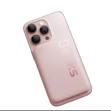 Benks Power bank 6000mAh MP10 - Type C - mágneses indukciós töltéssel rózsaszín