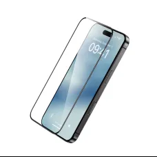 Benks edzett üveg Ultra Shield HD iPhone 16/15/14 Pro fekete üvegfólia