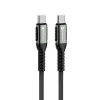 FORCELL F-ENERGY C260 Type-C to Type-C QC4.0 PD 5A 100W Cafule kábel 1,2 m fekete - 0. kép