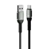 FORCELL F-ENERGY C256 kábel USB A - Type C QC3.0 3A 66W Cafule 1,2 m fekete - 1. kép