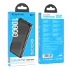 Borofone Power Bank 10000mAh BJ27 Pindar - 2xUSB - fekete - 3. kép