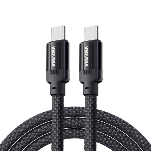 USB-C to USB-C kábel, Essager, EXCTT1-YS01-P, 100W, 1m (fekete)
