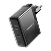 Fali töltő, Essager, ECT2CA-ZXB01-Z, GaN, USB-A, USB-C 100W (fekete) - 0. kép