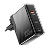 Fali töltő, Essager, ECT2CA-ZXB01-Z, GaN, USB-A, USB-C 100W (fekete) - 1. kép