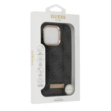 Original Case GUESS 4G Logo Plate Magsafe GUHMP16XU4GPRK tok iPhone 16 Pro Max fekete