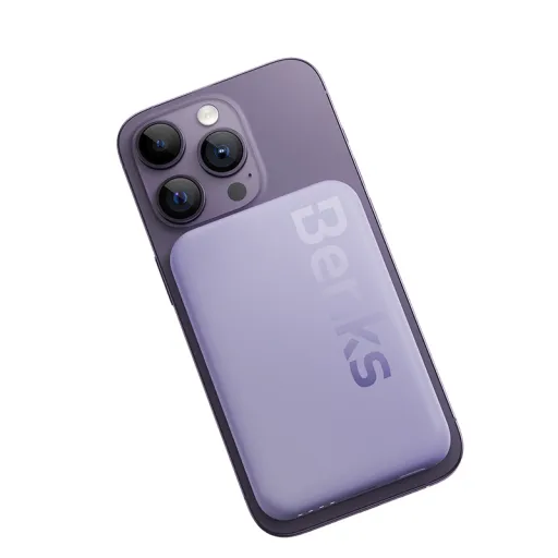 Benks Power bank 6000mAh MP10 - Type C - mágneses indukciós töltéssel - lila