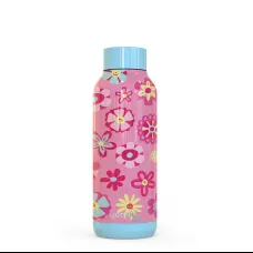 Quokka Solid Kids vákum szigetelt vizesüveg, rozsdamentes acél kulacs 510 ml flowers