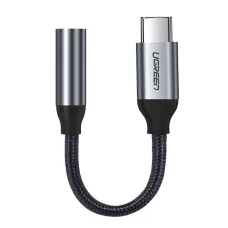 Ugreen 3.5mm jack audio/ USB Type-C fülhallgató adapter 10cm szürke