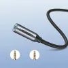 Ugreen 3.5mm jack audio/ USB Type-C fülhallgató adapter 10cm szürke - 2. kép
