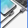 Ugreen USB/USB Type-C kábel döntött fejjel 3A 1m szürke - 3. kép