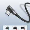 Ugreen USB/USB Type-C kábel döntött fejjel 3A 1m szürke - 4. kép