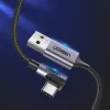 Ugreen USB/USB Type-C kábel döntött fejjel 3A 2m szürke - 0. kép