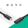 Ugreen USB Type-C 3.1 apa - USB Type-C 3.1 anya kábelhosszabbító 0.5m fekete - 1. kép