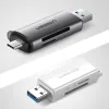 Ugreen USB Type C/ USB 3.0 SD/ micro SD kártyaolvasó szürke - 2. kép