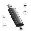 Ugreen USB Type C/ USB 3.0 SD/ micro SD kártyaolvasó szürke - 4. kép