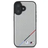 Eredeti BMW M perforált tricolor vonal MagSafe tok BMHMP16S23PUPDG iPhone 16 szürke - 1. kép