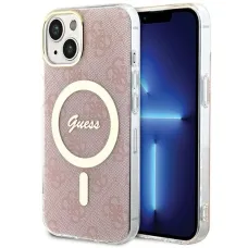 Eredeti GUESS IML 4G Magsafe GUHMP16LH4STP tok iPhone 16 Pro-hoz rózsaszín