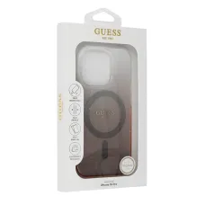 Original GUESS IML Glitter Gradience Magsafe GUHMP16MHGRCELW iPhone 16 Plus barna tok