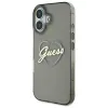 Eredeti GUESS IML Heart GUHCP16SHCHGSPK tok iPhone 16-hoz fekete - 0. kép